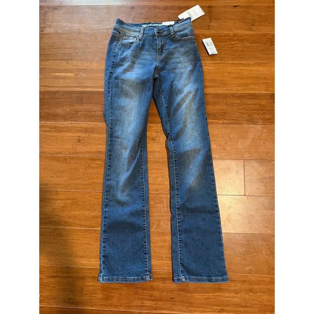 NWT Wallflower Women's Bootcut Blue Denim Jeans Size 1/25 Slim Boot Regular